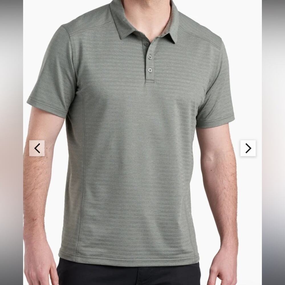Kuhl AIRKÜHL™ POLO Summit Gray Size XXL Gorpcore Golf Outdoor Light Sage Green